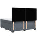 Pat box spring cu saltea, gri închis, 180x200 cm, catifea - WALTI WALTI