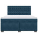 Pat box spring cu saltea, albastru, 180x200 cm, catifea - WALTI WALTI