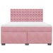 Pat box spring cu saltea, roz, 180x200 cm, catifea - WALTI WALTI