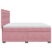 Pat box spring cu saltea, roz, 180x200 cm, catifea - WALTI WALTI