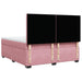 Pat box spring cu saltea, roz, 180x200 cm, catifea - WALTI WALTI