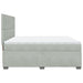 Pat box spring cu saltea, gri deschis, 200x200 cm, catifea - WALTI WALTI