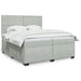 Pat box spring cu saltea, gri deschis, 200x200 cm, catifea - WALTI WALTI