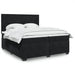 Pat box spring cu saltea, negru, 200x200 cm, catifea - WALTI WALTI