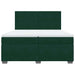 Pat box spring cu saltea, verde închis, 200x200 cm, catifea - WALTI WALTI