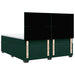 Pat box spring cu saltea, verde închis, 200x200 cm, catifea - WALTI WALTI