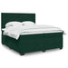 Pat box spring cu saltea, verde închis, 200x200 cm, catifea - WALTI WALTI