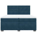 Pat box spring cu saltea, albastru, 200x200 cm, catifea - WALTI WALTI