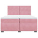 Pat box spring cu saltea, roz, 200x200 cm, catifea - WALTI WALTI