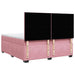 Pat box spring cu saltea, roz, 200x200 cm, catifea - WALTI WALTI