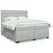 Pat box spring cu saltea, gri deschis, 200x200 cm, catifea - WALTI WALTI