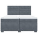 Pat box spring cu saltea, gri închis, 200x200 cm, catifea - WALTI WALTI