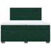 Pat box spring cu saltea, verde închis, 200x200 cm, catifea - WALTI WALTI