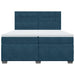 Pat box spring cu saltea, albastru, 200x200 cm, catifea - WALTI WALTI