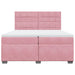 Pat box spring cu saltea, roz, 200x200 cm, catifea - WALTI WALTI