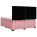 Pat box spring cu saltea, roz, 200x200 cm, catifea - WALTI WALTI