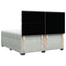 Pat box spring cu saltea, gri deschis, 200x200 cm, catifea - WALTI WALTI