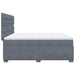 Pat box spring cu saltea, gri închis, 200x200 cm, catifea - WALTI WALTI