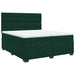 Pat box spring cu saltea, verde închis, 200x200 cm, catifea - WALTI WALTI