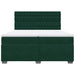 Pat box spring cu saltea, verde închis, 200x200 cm, catifea - WALTI WALTI