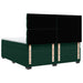 Pat box spring cu saltea, verde închis, 200x200 cm, catifea - WALTI WALTI