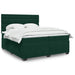 Pat box spring cu saltea, verde închis, 200x200 cm, catifea - WALTI WALTI
