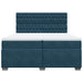 Pat box spring cu saltea, albastru, 200x200 cm, catifea - WALTI WALTI