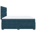 Pat box spring cu saltea, albastru, 200x200 cm, catifea - WALTI WALTI