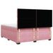 Pat box spring cu saltea, roz, 200x200 cm, catifea - WALTI WALTI