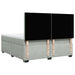 Pat box spring cu saltea, gri deschis, 200x200 cm, catifea - WALTI WALTI