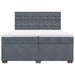 Pat box spring cu saltea, gri închis, 200x200 cm, catifea - WALTI WALTI