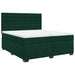 Pat box spring cu saltea, verde închis, 200x200 cm, catifea - WALTI WALTI