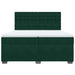 Pat box spring cu saltea, verde închis, 200x200 cm, catifea - WALTI WALTI