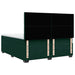 Pat box spring cu saltea, verde închis, 200x200 cm, catifea - WALTI WALTI