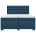 Pat box spring cu saltea, albastru, 200x200 cm, catifea - WALTI WALTI