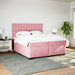 Pat box spring cu saltea, roz, 200x200 cm, catifea - WALTI WALTI