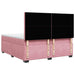 Pat box spring cu saltea, roz, 200x200 cm, catifea - WALTI WALTI
