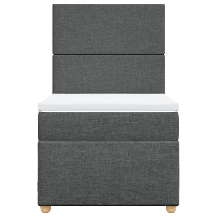 Pat box spring cu saltea, gri închis, 80x200 cm, textil - WALTI WALTI