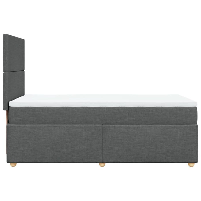 Pat box spring cu saltea, gri închis, 80x200 cm, textil - WALTI WALTI