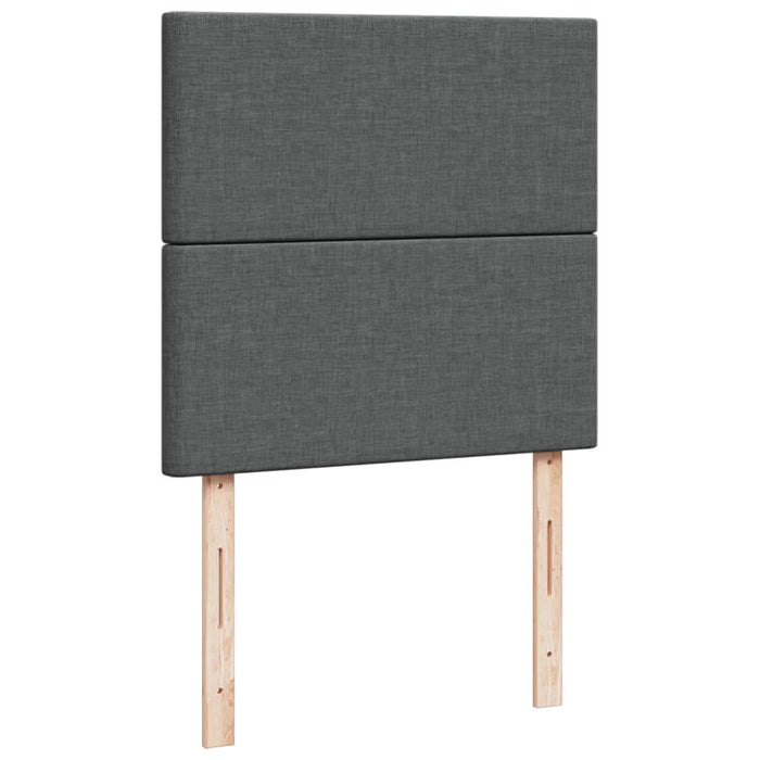Pat box spring cu saltea, gri închis, 80x200 cm, textil - WALTI WALTI