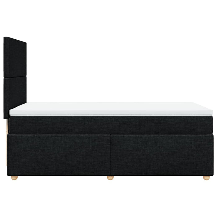 Pat box spring cu saltea, negru, 80x200 cm, textil - WALTI WALTI