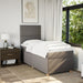 Pat box spring cu saltea, gri taupe, 80x200 cm, textil - WALTI WALTI