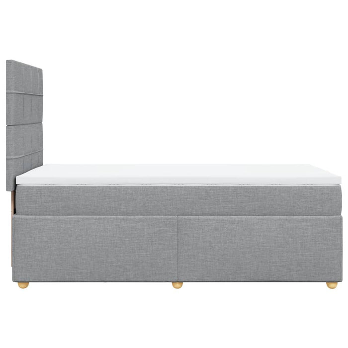Pat continental cu saltea, gri deschis, 80x200 cm, textil - WALTI WALTI