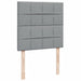 Pat continental cu saltea, gri deschis, 80x200 cm, textil - WALTI WALTI