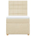 Pat box spring cu saltea, crem, 80x200 cm, textil - WALTI WALTI