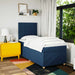 Pat box spring cu saltea, albastru, 80x200 cm, textil - WALTI WALTI