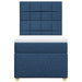 Pat box spring cu saltea, albastru, 80x200 cm, textil - WALTI WALTI