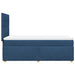 Pat box spring cu saltea, albastru, 80x200 cm, textil - WALTI WALTI