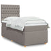 Pat box spring cu saltea, gri taupe, 80x200 cm, textil - WALTI WALTI