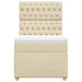 Pat box spring cu saltea, crem, 80x200 cm, textil - WALTI WALTI